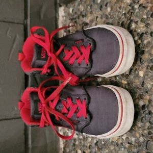 VANS - Kids Sneakers Red & Grey - Size 4.5 Youth